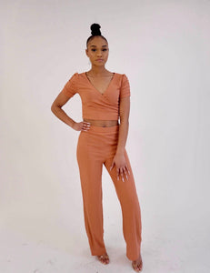 Kayla Cropped Set Blush