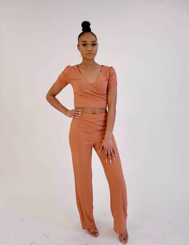 Kayla Cropped Set Blush